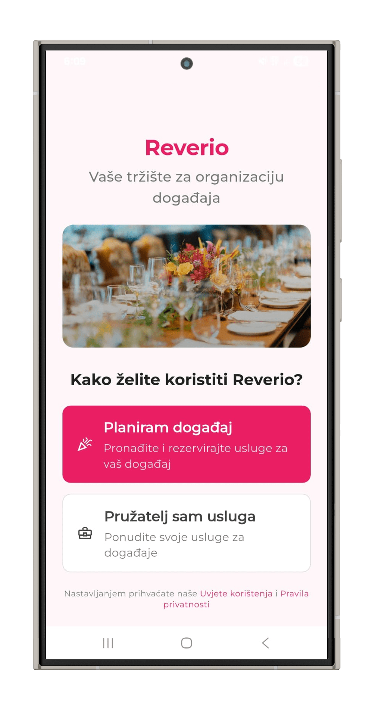 Registracija kupci - Korak 1 aplikacije za kreiranje računa